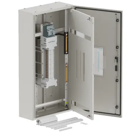 DB, elite, 36Pole, 200A MCCB Twin,8 Mod+26 Mod, grey,1200x600x250mm