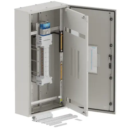 DB, elite, 36Pole,250A Isolator 2x8 Mod+26 Mod grey, 1200x600x250mm