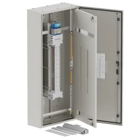 DB, elite, 36/18Pole,160A Isolator Twin, 8 Modules, grey, 1400x600x250mm