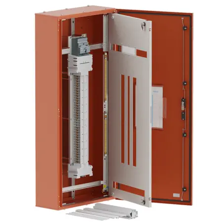 DB, elite, 36/30Pole, 160A MCCB Twin, 8 Modules, orange, 1400x600x250mm