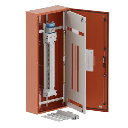 DB, elite, 36/30Pole, 250A Isolator Twin,8 Modules,orange,1400x600x250mm