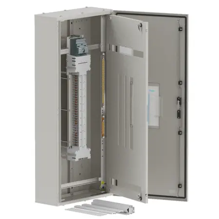 DB, elite, 42/12Pole, 200A MCCB Twin, 8 Modules, grey, 1400x600x250mm