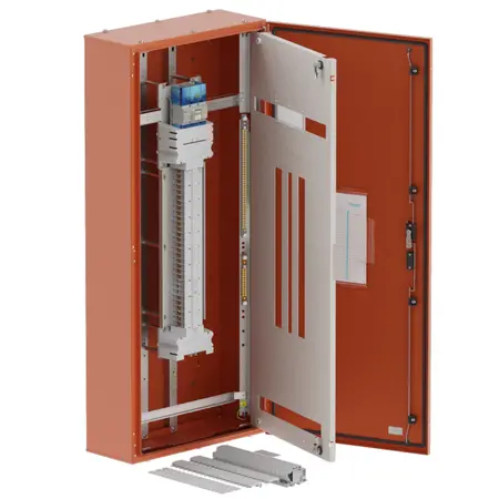 DB, elite, 42/12Pole, 160A Isolator Twin,8 Modules,orange,1400x600x250mm
