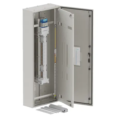 DB, elite, 42/12Pole, Meter, 250A Isolator Twin, 8 Modules, grey,1400x600x250mm