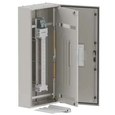 DB, elite, 42/24Pole, 200A MCCB Twin, 8 Modules, grey, 1600x600x250mm