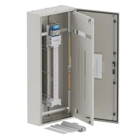 DB, elite, 42/24Pole, 160A Isolator Twin, 8 Modules, grey,1600x600x250mm