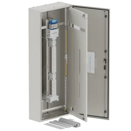 DB, elite, 42/24Pole, Meter, 250A Isolator Twin, 8 Modules, grey,1600x600x250mm