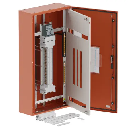 DB, elite, 48Pole, 200A MCCB Twin,8 Mod+26 Mod,orange,1400x600x250mm