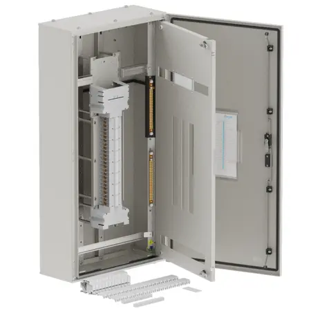 Single chassis, elite, 48Pole, 250A Direct Twin,6 Mod+26 Mod,grey,1400x600x250mm