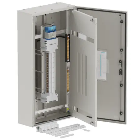 DB, elite, 48Pole, 250A Isolator 2x8Mod+26 Mod, grey, 1400x600x250mm