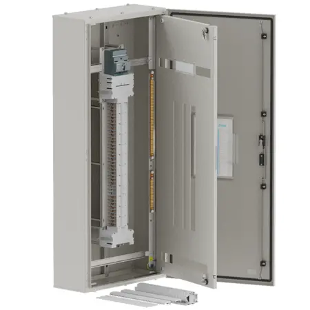 DB, elite, 48/18Pole, 200A MCCB Twin, 8 Modules, grey, 1400x600x250mm