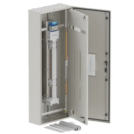 DB, elite, 48/18Pole, Meter, 250A Isolator Twin, 8 Modules, grey,1600x600x250mm