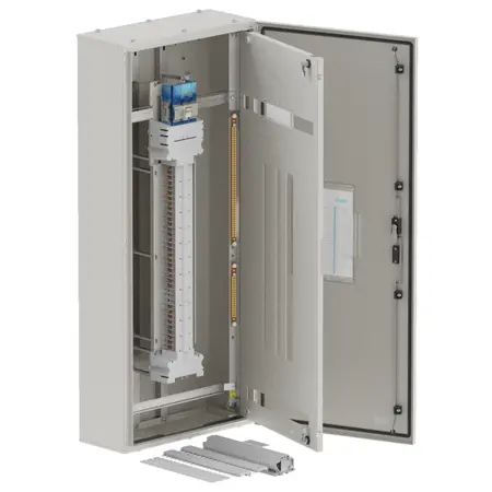 DB, elite, 48/18Pole, 250A Isolator Twin, 8 Modules, grey,1400x600x250mm