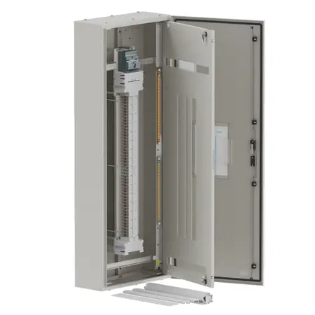 DB, elite, 48/42Pole, 160A MCCB Twin, 8 Modules, grey, 1600x600x250mm