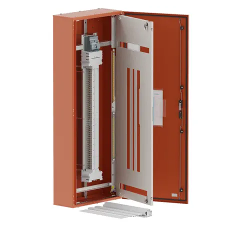 DB, elite, 48/42Pole, 200A MCCB Twin, 8 Modules, orange, 1600x600x250mm