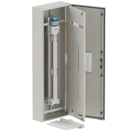 DB, elite, 48/42Pole, Meter, 250A Isolator Twin, 8 Modules, grey,1800x600x250mm