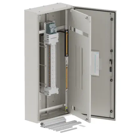 DB, elite, 60Pole, 200A MCCB Twin,8 Mod+26 Mod, grey,1400x600x250mm