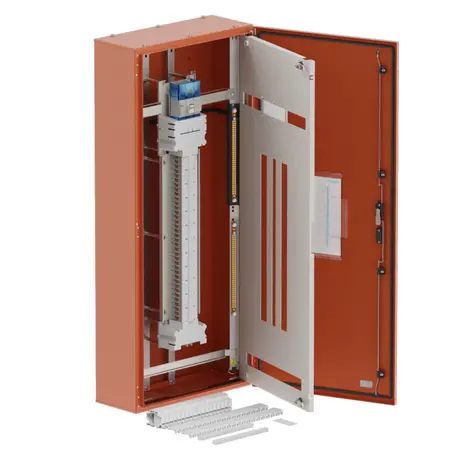 DB, elite, 72Pole,160A Isolator 2x8 Mod+26 Mod,orange,1400x600x250mm