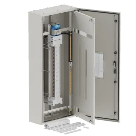 DB, elite, 72Pole, 250A Isolator 2x8 Mod+26 Mod, grey,1400x600x250mm