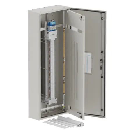 DB, elite, 72/18Pole, 160A Isolator Twin, 8 Modules,grey, 1600x600x250mm