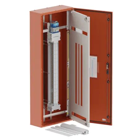 DB, elite, 72/18Pole, 250A Isolator Twin,8 Modules,orange,1600x600x250mm