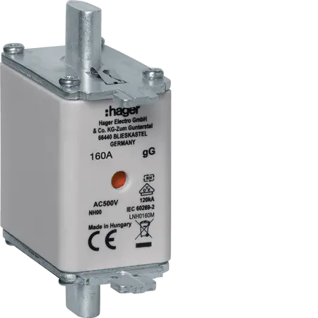 NH fuse NH00 gG 500V 160A central indicator live grippings