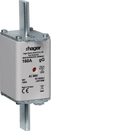 HRC LV fuse NH1 gG AC500V 160A double indicator with live gripping-lugs