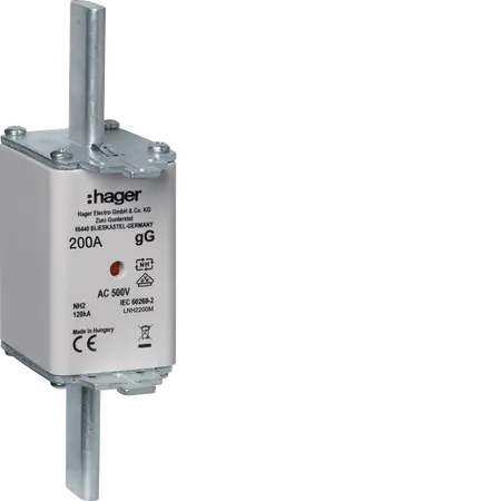HRC LV fuse NH2C gG AC500V 200A double indicator with live gripping-lugs