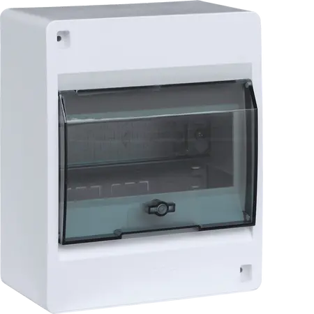 Sm.distr.,VD/IC²,surface,1row,6 M,IP40,no terminals,AUS,transparent door