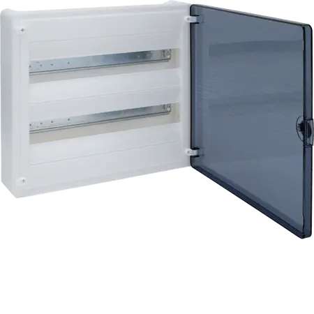 Small distributor,golf,surface,2row,IP40,36M,MS-terminal,ANZ,N+PE,transpare door