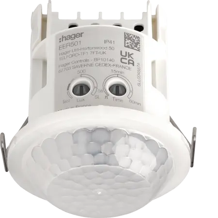 Presence/motion detector 360° flush-mounted NO contact detection Ø10m
