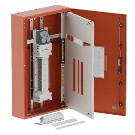 Single chassis, apex, 36 Pole, 200A MCCB Twin, 6 Modules, orange, 1000x600x200mm