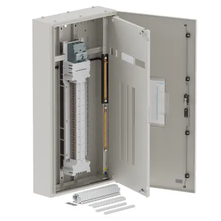 Singe chassis, apex, 60Pole, 200A MCCB Twin, 6 Modules, grey, 1200x600x200mm