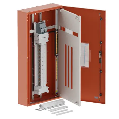 Singe chassis, apex, 60Pole, 200A MCCB Twin, 6 Modules, orange, 1200x600x200mm