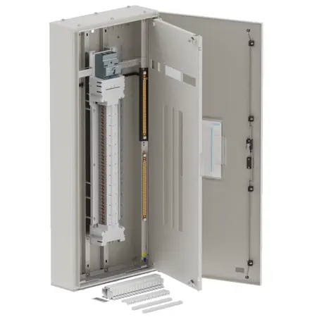 Single chassis, apex, 72Pole, 160A MCCB Twin, 6 Modules, grey, 1400x600x200mm