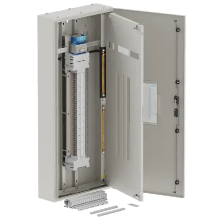 Single chassis, apex, 72Pole, 250A Isolator Twin, 6 Modules,grey,1400x600x200mm