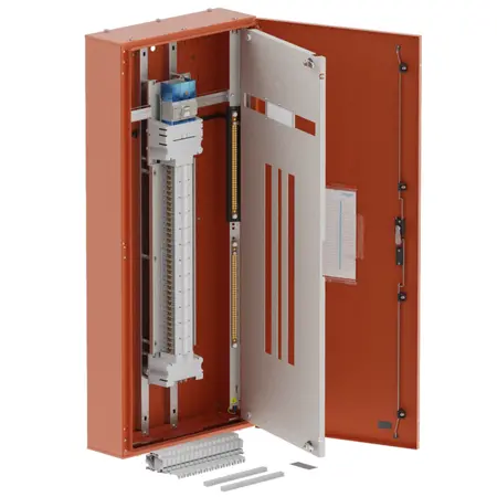 Single chassis, apex, 72Pole,250A Isolator Twin,6 Modules,orange,1400x600x200mm