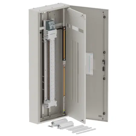 Single chassis, apex, 96Pole, 200A MCCB Twin, 6 Modules, grey, 1600x600x200mm