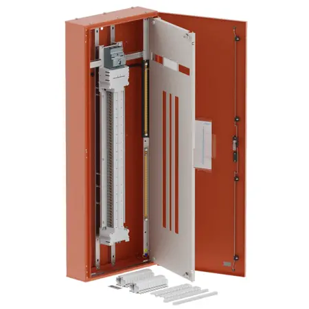 Single chassis, apex, 96Pole, 200A MCCB Twin, 6 Modules, orange, 1600x600x200mm