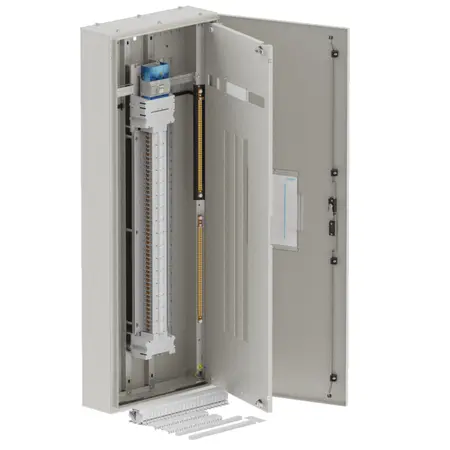 Single chassis, apex, 96Pole, 160A Isolator Twin, 6 Modules, grey,1600x600x200mm