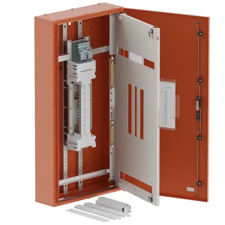 DB, apex+, 18/12Pole, 200A MCCB Twin, 8 Modules, orange, 1200x600x200mm