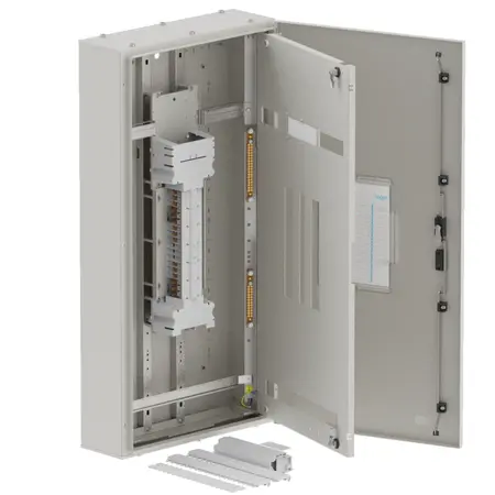 DB, apex+, 18/12Pole, 250A Direct Twin, 8 Modules, grey, 1200x600x200mm