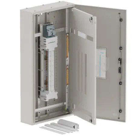 DB, apex+, 24/18Pole, 200A MCCB Twin, 8 Modules, grey, 1200x600x200mm