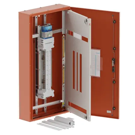 DB, apex+, 24/18Pole, 250A Isolator Twin,8 Modules,orange,1200x600x200mm