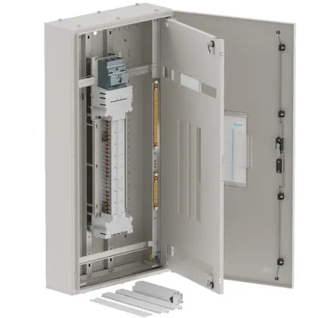 DB, apex+, 30/12Pole, 160A MCCB Twin, 8 Modules, grey, 1200x600x200mm