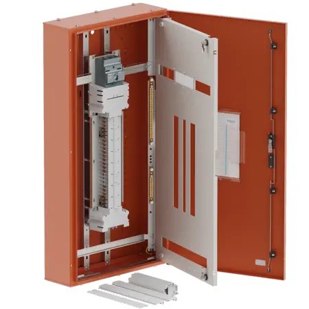 DB, apex+, 30/12Pole, 200A MCCB Twin, 8 Modules, orange, 1200x600x200mm