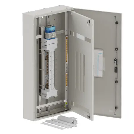 Split chassis, apex+, 48Pole, 160A Isolator Twin, 6 Modules, grey,1200x600x200mm