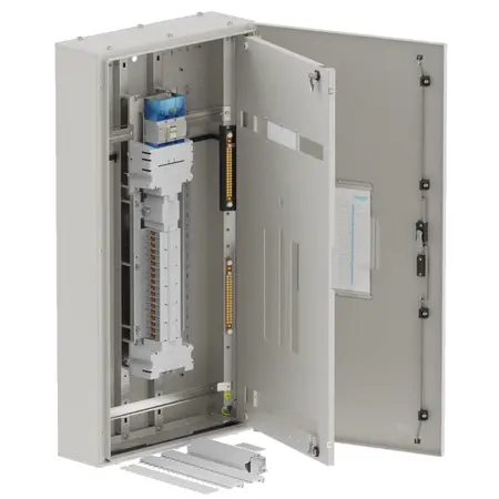 DB, apex+, 36Pole, Meter,250A Isolator 2x8 Mod+26 Mod, grey,1200x600x200mm
