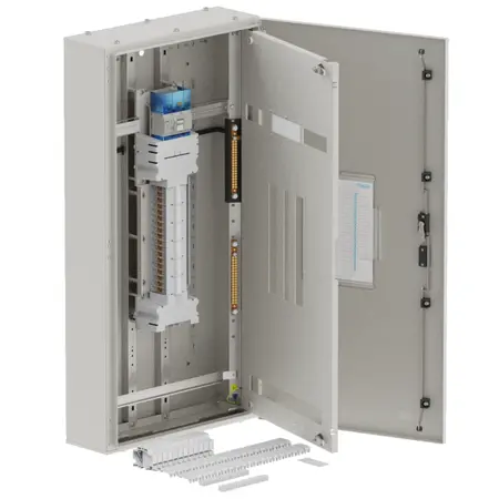 DB, apex+, 36Pole,250A Isolator 2x8 Mod+26 Mod, grey,1200x600x200mm