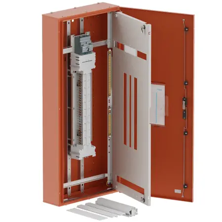 DB, apex+, 36/18Pole, 160A MCCB Twin, 8 Modules, orange, 1400x600x200mm